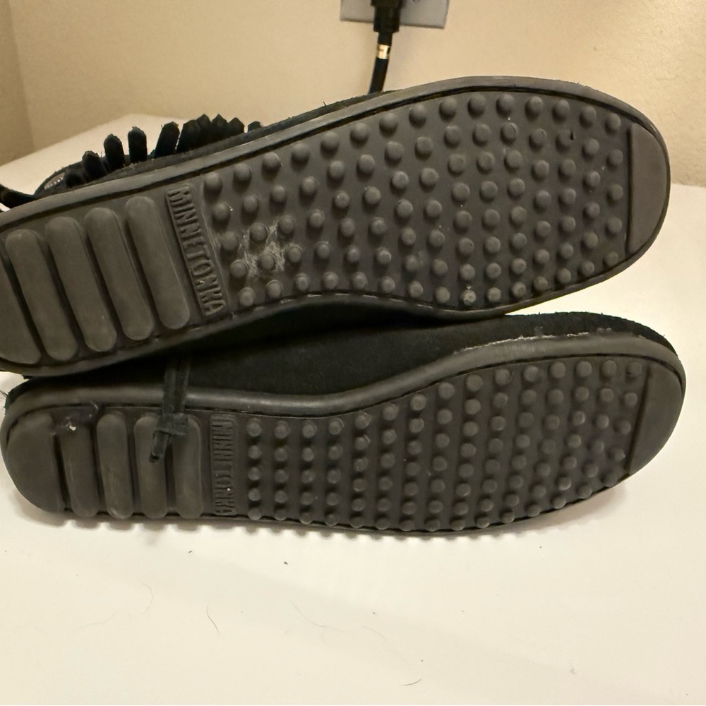 Black Fringe Ankle Boot - Picture 2 of 3